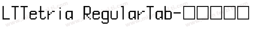 LTTetria RegularTab字体转换